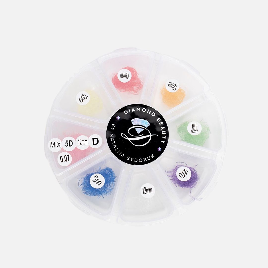 Ciglia mix di varie colorazioni volume 5d
