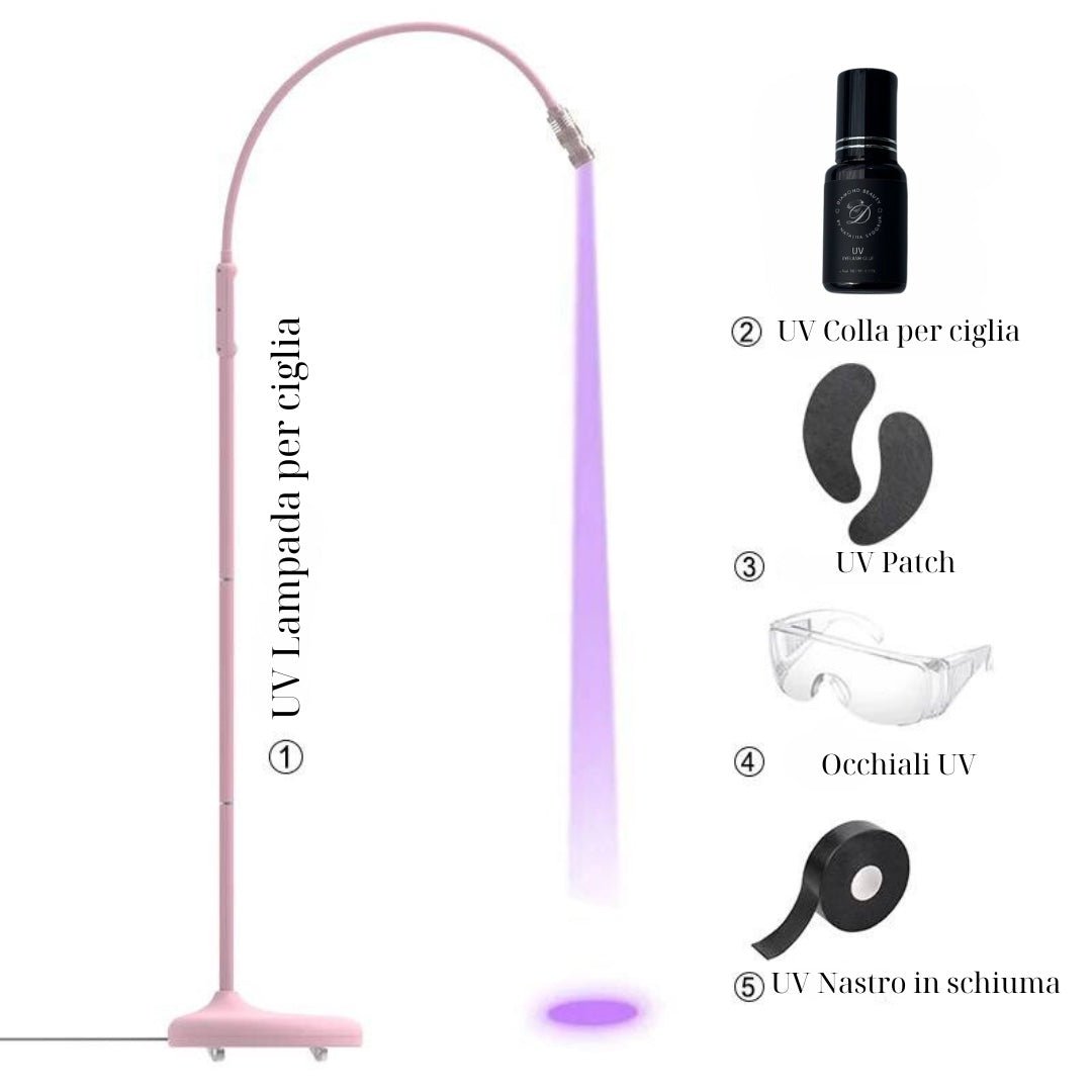 KIT LED Lamp PRO MAX + UV glue + UV glasses + patch