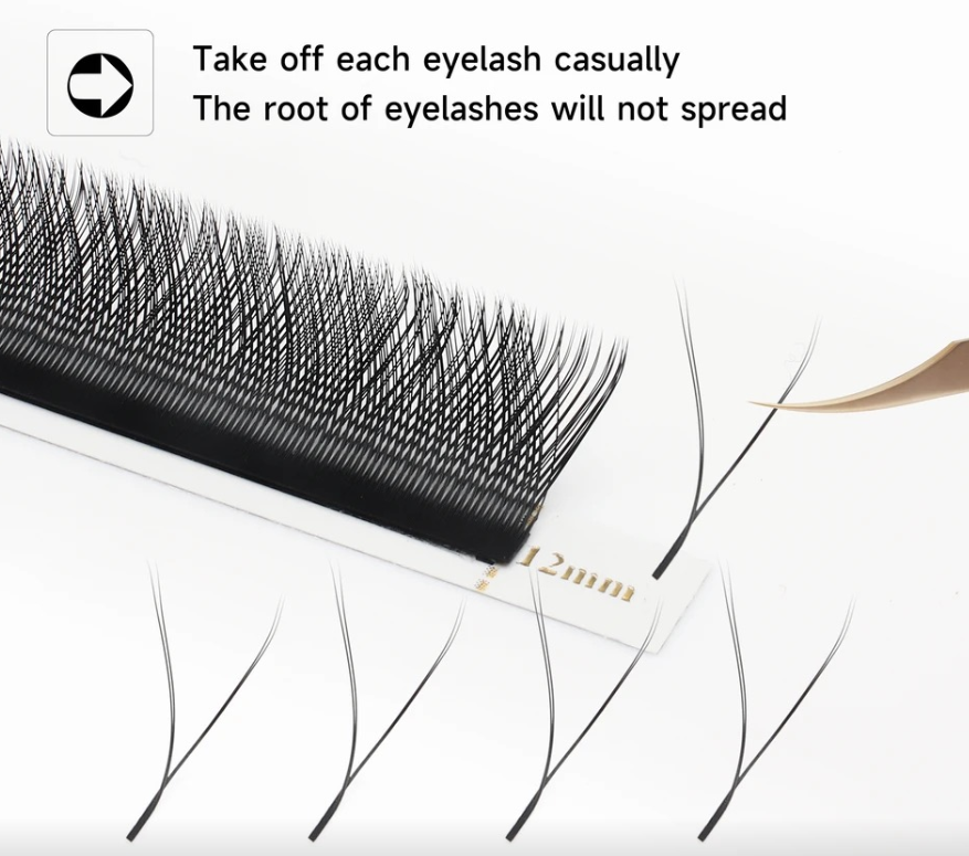 YY 2D Black Extension Lashes