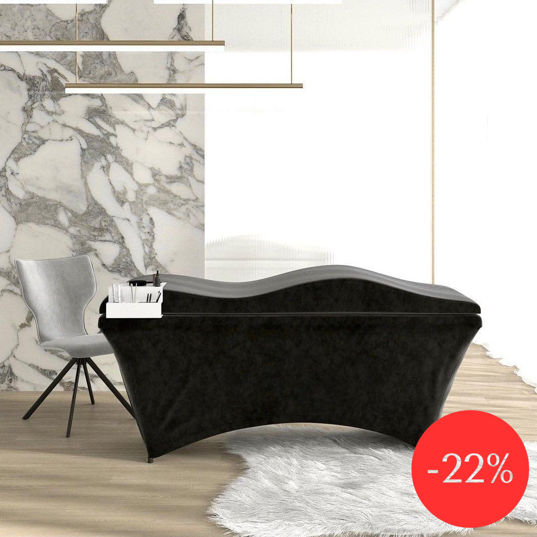 Materassino con Memory Foam 180x60 colore Nero per extension ciglia e altri trattamenti estetici